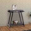 Wooden Console Table with Angled Leg Support and Drawer,Black and Gray - BM204129