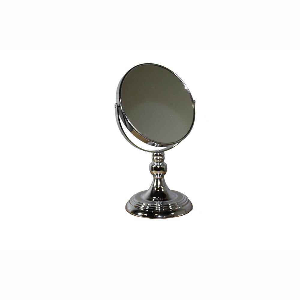 Metal Magnifying Makeup Mirror with 3X Magnification, Silver - BM204301