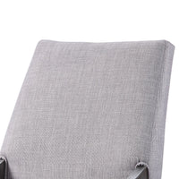 Wood and fabric Upholstered Dining Chairs, Set of 2, Gray and Black - BM204541