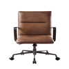 5 Star Base Faux Leather Upholstered Wooden Office Chair , Brown - BM204585