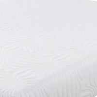 Full Size Mattress with Patterned Fabric Upholstery, White - BM205433