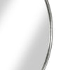 Contemporary Style Round Metal Framed Wall Mirror, Large, Antique Silver - BM205992