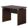 Transitional Style Wooden Desk Return with Wide Top, Espresso Brown - BM206505