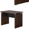 Transitional Style Wooden Desk Return with Wide Top, Espresso Brown - BM206505