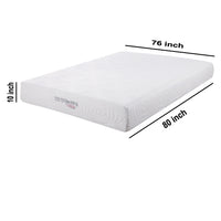 Eastern King Size Mattress with High Density Memory Foam, White - BM206551