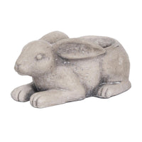 Quaint Style Magnesium Sitting Rabbit Figurine Planter, Medium, Brown - BM206695