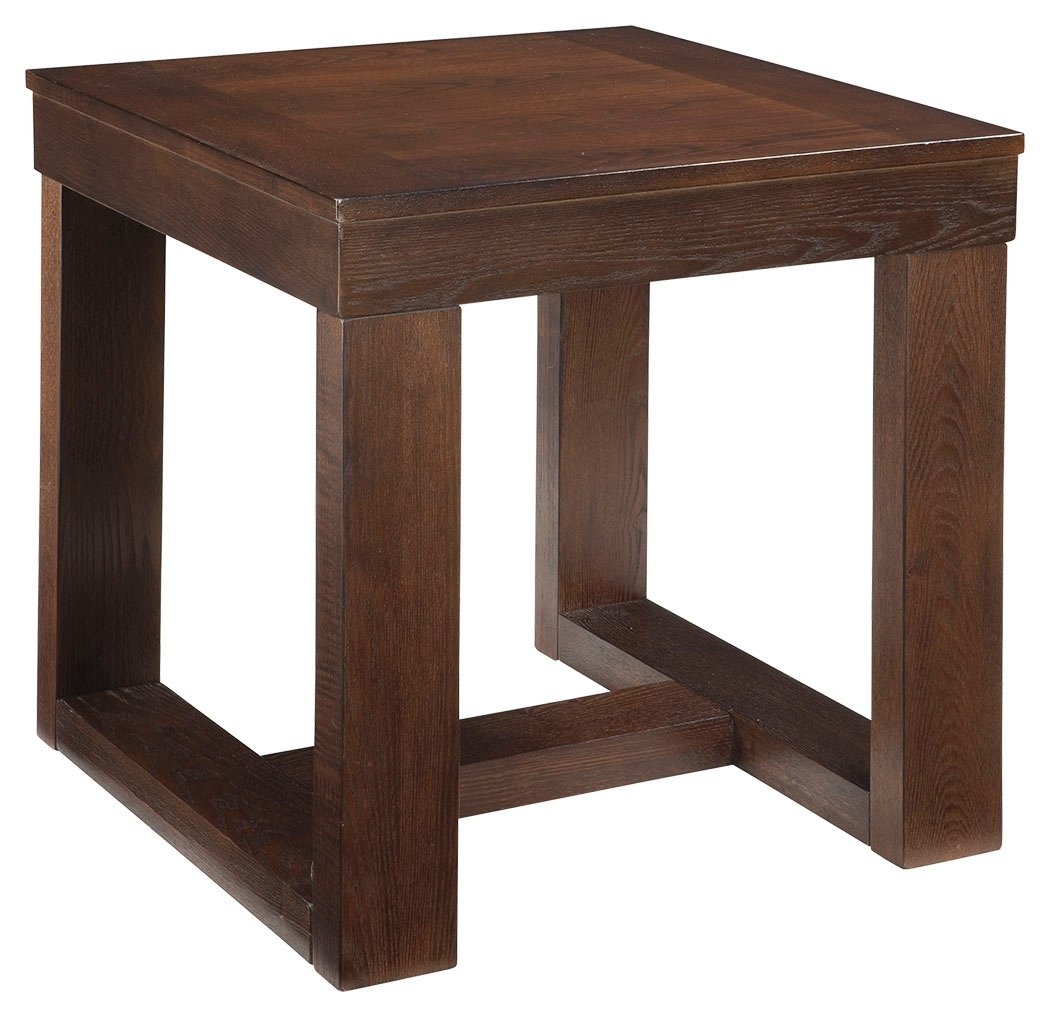 Wooden End Table with Sled Style Base, Brown - BM207241