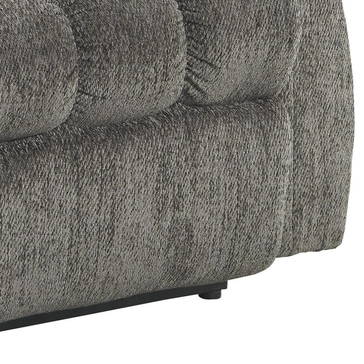 Upholstered Metal Frame Power Lift Recliner with Tufted Seat and Back in Gray - BM209297