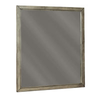 Contemporary Style Rectangular Top Bedroom Mirror in Gray - BM209348