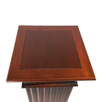 Transitional Molded Wooden Frame Pedestal Stand, Brown - BM210125