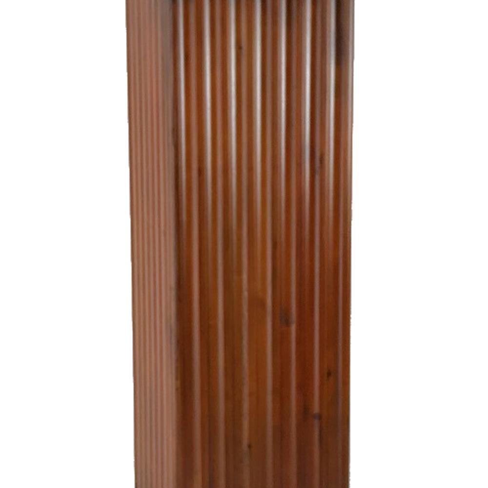 Transitional Molded Wooden Frame Pedestal Stand, Brown - BM210125