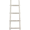 Transitional Style Wooden Decor Ladder with 6 Steps, White - BM210394