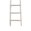 Transitional Style Wooden Decor Ladder with 6 Steps, White - BM210394