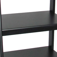 3 Tier Wooden Storage Ladder Stand with Open Back and Sides, Black - BM210420