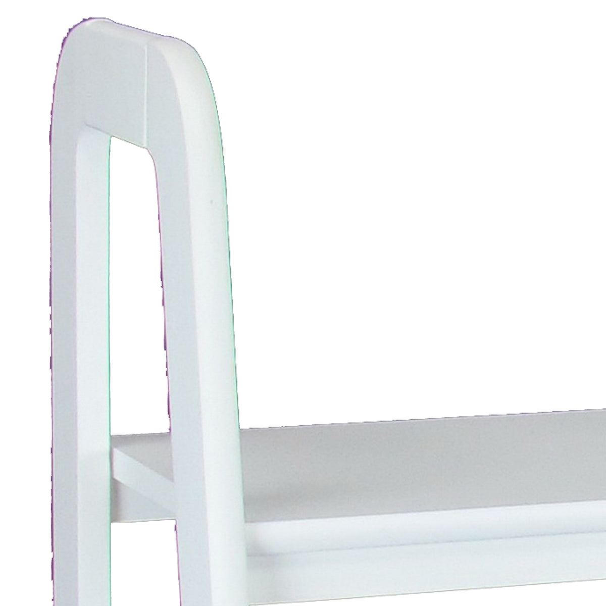 3 Tier Wooden Storage Ladder Stand with Open Back and Sides, White - BM210421