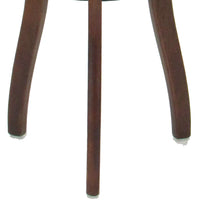 Round Pedestal Stand with Open Bottom Shelf and Flared Legs, Brown - BM210427