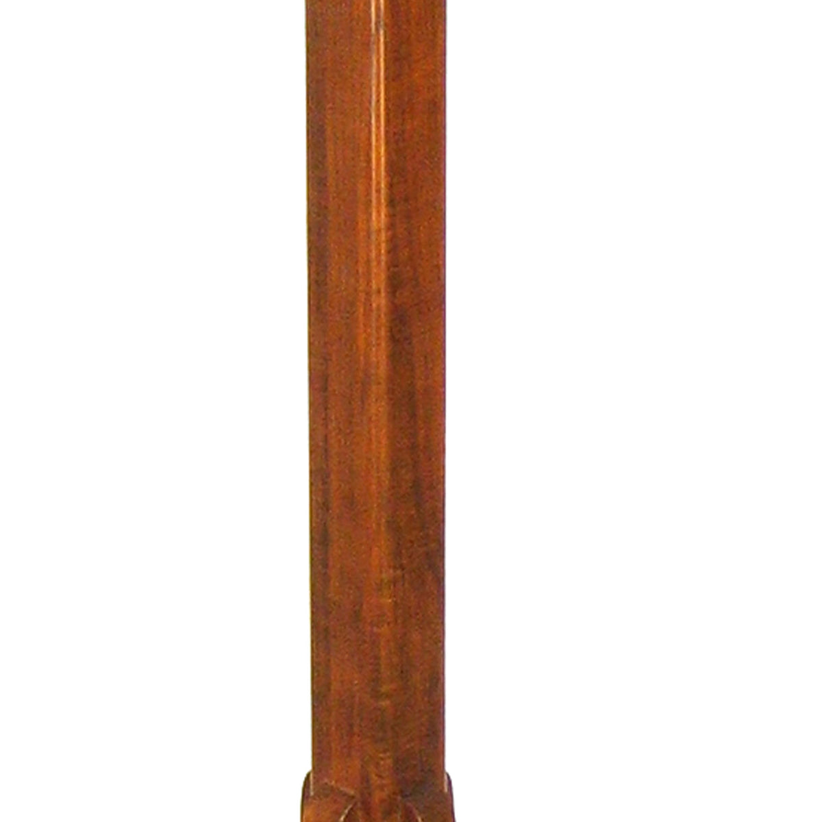 Wooden Coat Stand with X Frame Base and Metal Hooks, Oak Brown - BM210430