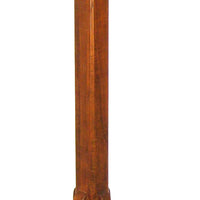 Wooden Coat Stand with X Frame Base and Metal Hooks, Oak Brown - BM210430