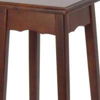 39.5 Inch Plant Stand with Tapered Slanted Legs and Bottom Shelf, Brown - BM210433