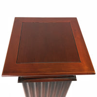 Transitional Style Square Top Pedestal Stand, Brown - BM210444