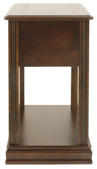 Traditional Wooden Console Table with 4 Drawers and Turned Legs, Brown - UPT-197308