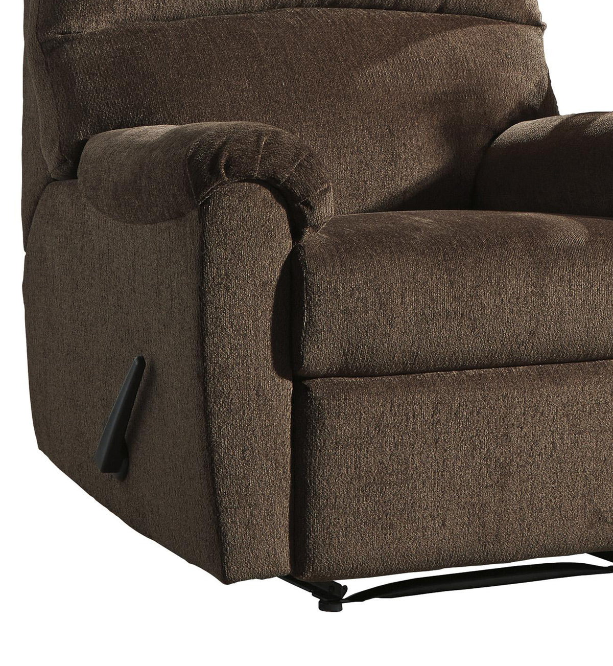 Fabric Upholstered Wooden Recliner Loveseat with Tufted Detail, Gray - BM204421
