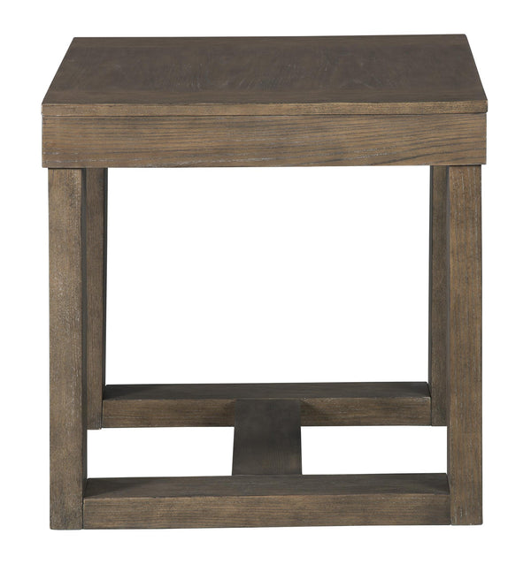 Wooden Coffee Table with Drop Down Door Storage, Antique Black - BM204472