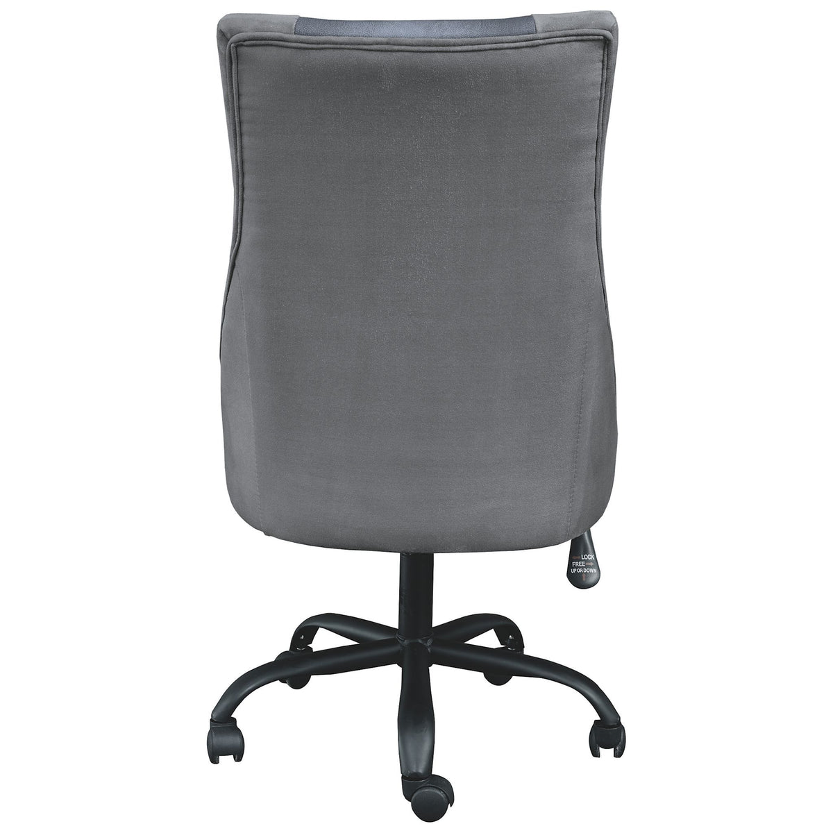 Leatherette Wooden Frame Swivel Gaming Chair in Gray and Black - BM210815