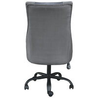 Leatherette Wooden Frame Swivel Gaming Chair in Gray and Black - BM210815