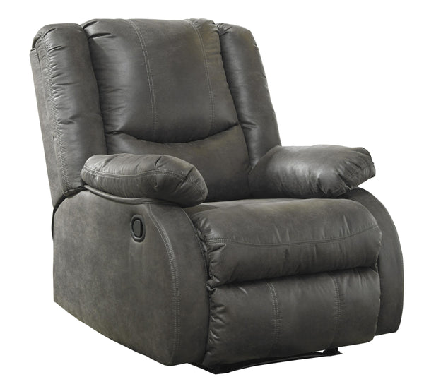 Wooden Zero Wall Recliner with Pillow Top Arms and Tufted Back in Gray - BM210987
