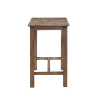 Rectangular Wooden Frame Pub Table with Trestle Base, Oak Brown - BM214020