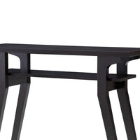 Rectangular Top Wooden Frame Console Table with 1 Open Shelf, Dark Brown - BM214742