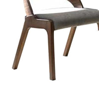 Wooden Dining Chair with Open Curved Back Design, Seat of 2, Walnut Brown - BM214777