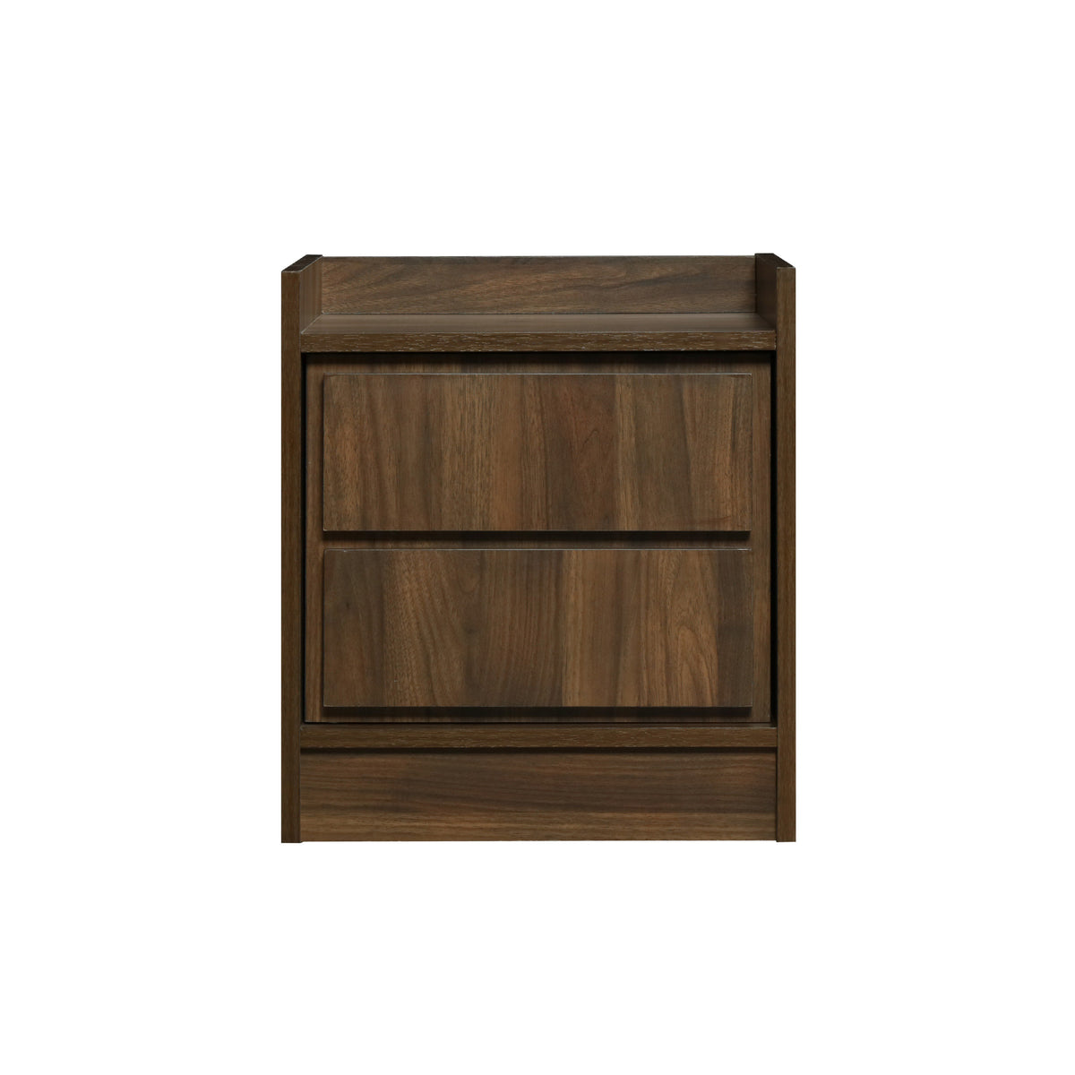 Transitional Nightstand with False Drawer Front and Woodgrain Details,Brown - BM215310