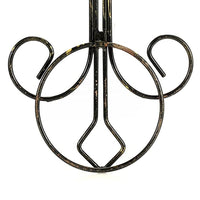 16 Inch Wall Mount Plant Stand, Metal, Scrolled, Black, Gold - BM216740