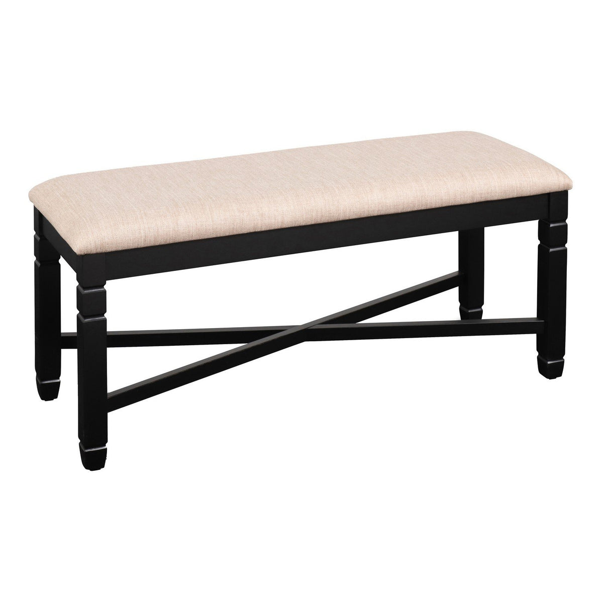 Black upholstered dining discount bench