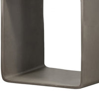 Contemporary Style Concrete Cube Shelf with Curved Edges, Gray - BM219259