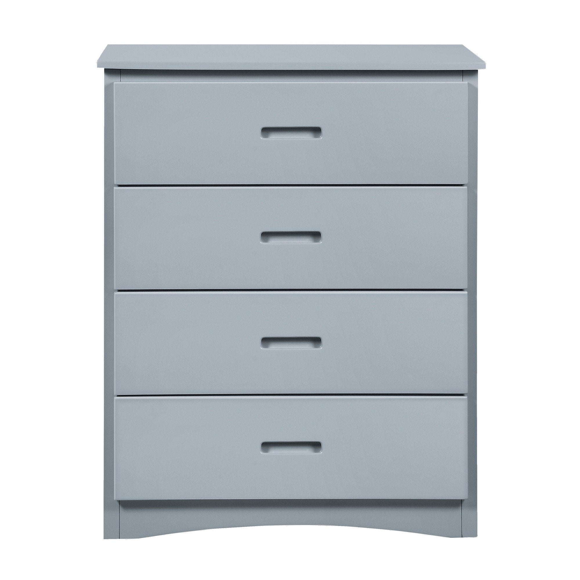 benzara Transitional Wooden Chest with 4 Drawers and Recessed Handles Gray - BM219870