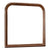 Arched Molded Design Wooden Frame Mirror, Cherry Brown and Silver - BM220090