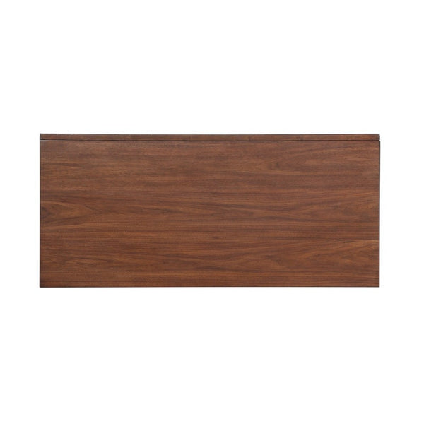 3 Drawer Wooden Writing Desk with Splayed Legs, Walnut Brown - BM220116