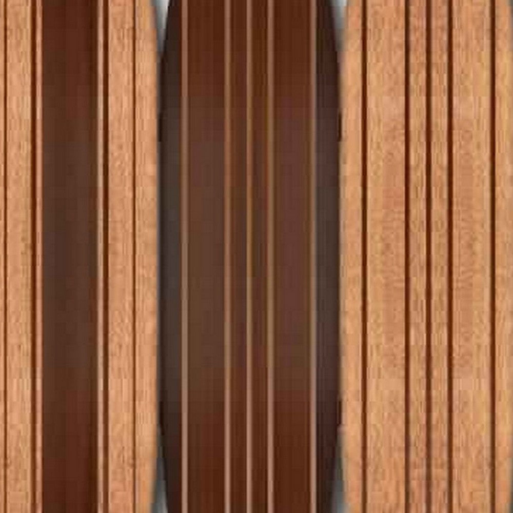 71 Inch Panel Screen Divider, Surfingboard Design, Stripes, Brown - BM220200