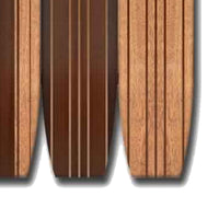 71 Inch Panel Screen Divider, Surfingboard Design, Stripes, Brown - BM220200