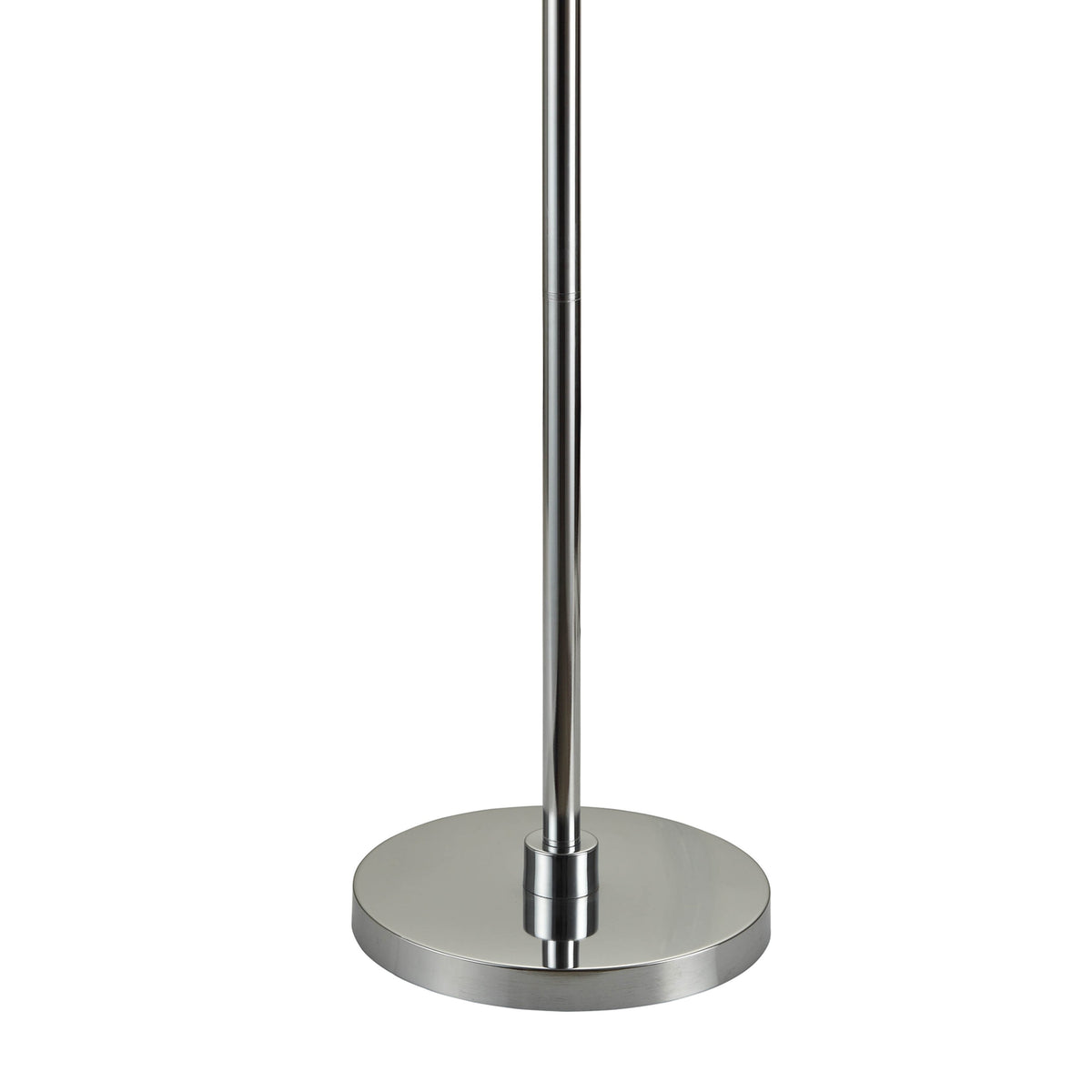 Round Fabric Wrapped Floor Lamp with Crystal Inlay, Gray and Silver - BM220568