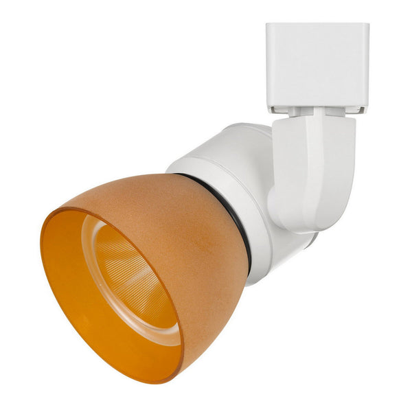 10W Integrated LED Track Fixture with Polycarbonate Head, Orange and White - BM220626