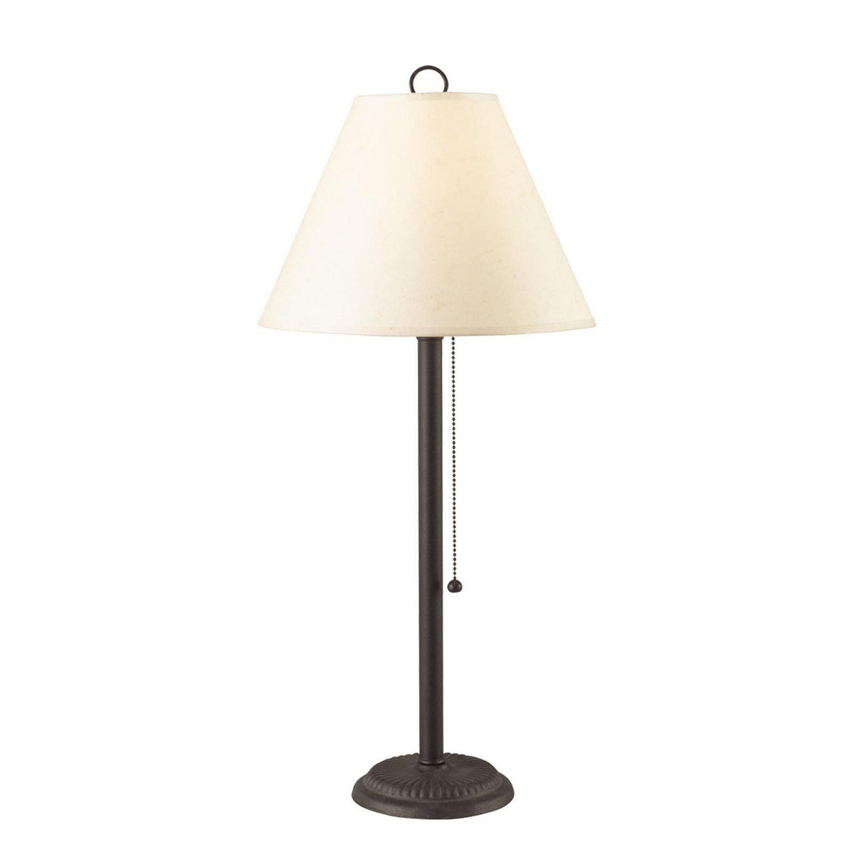 Paper Shade Metal Table Lamp with Pull Chain Switch,Set of 4,White and Black - BM220650