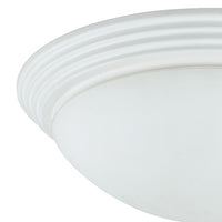 Dome Shaped Glass Ceiling Lamp with Hardwired Switch, White and Clear - BM220713