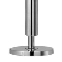 Metal Table Lamp with Tubular Support and Push Through Switch, Silver - BM220722