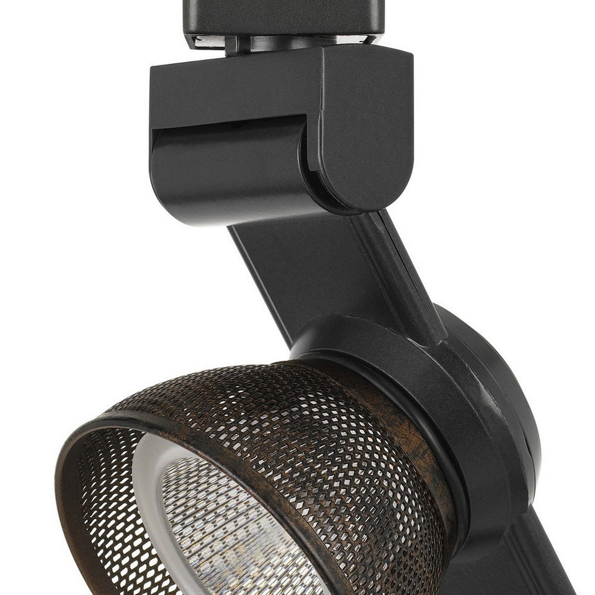 12W Integrated LED Metal Track Fixture with Mesh Head, Black and Bronze - BM220789