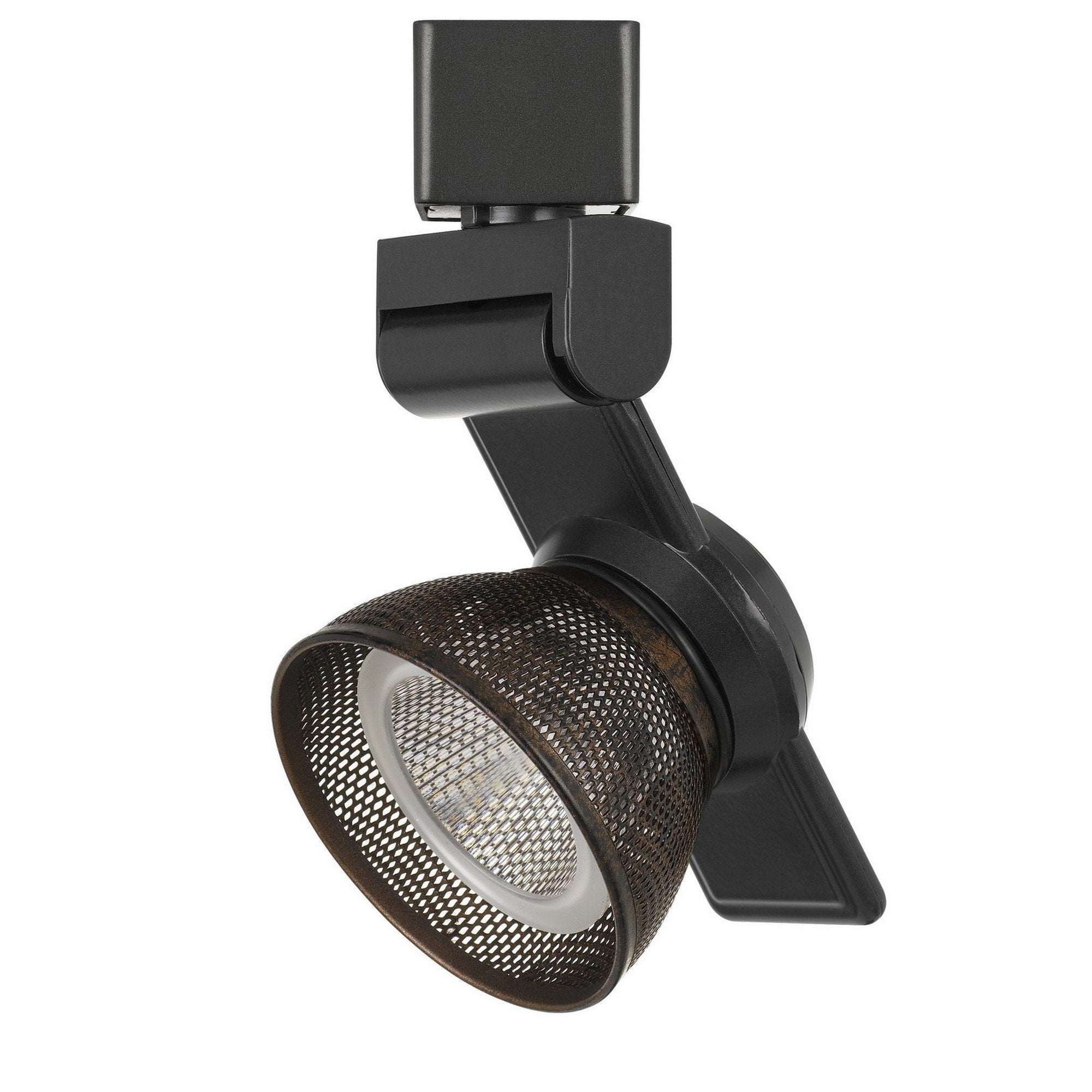 benzara 12W Integrated LED Metal Track Fixture with Mesh Head Black and Bronze - BM220789