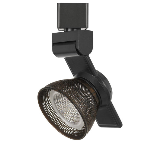 12W Integrated LED Metal Track Fixture with Mesh Head, Black and Bronze - BM220789